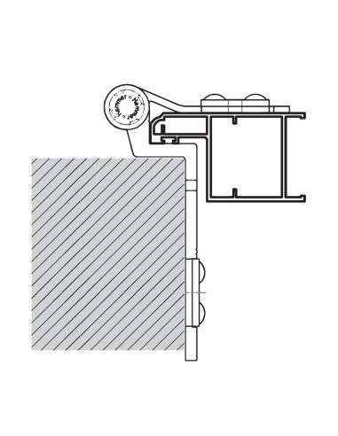 L7020SX - Shutter hinge left side - Series 70 - I   48 mm