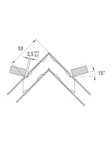 SE123-60 - Corner cleat for external chamber (crimping and gluing)