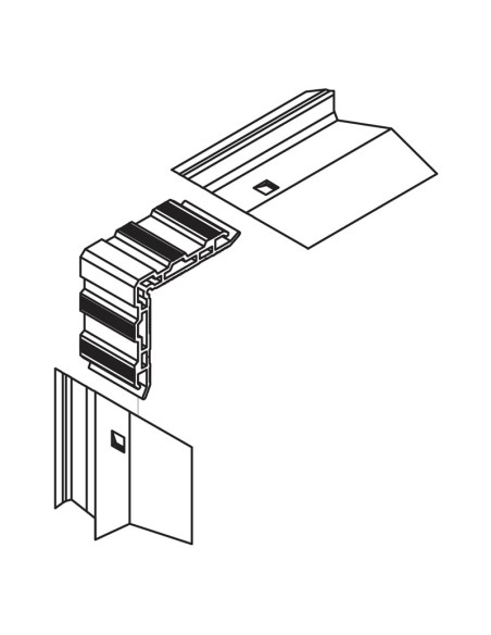 SC207-105 - Équerre pour agrafage pour chambres intérieures - T   20,7 mm