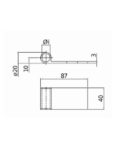 0113 - Straight hinge - adjustable - 87 mm - Coplanar 2