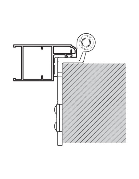 2079SX - Flap hinge left side for 2126 pivot - H2S System