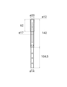 93104 - External wall plug for shutter hinge 2
