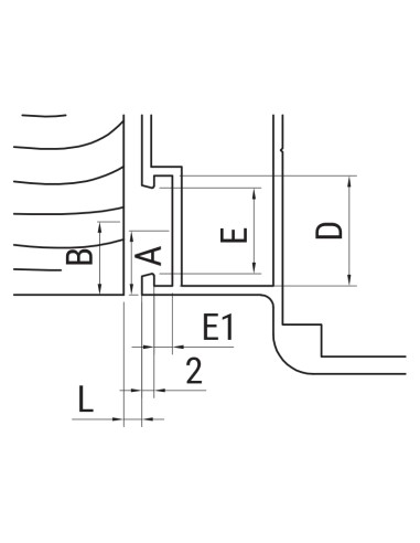 AG100-IN - Charnière pour portes d'intérieur en alu/bois à usage moyen-lourd - Châssis avec chambre