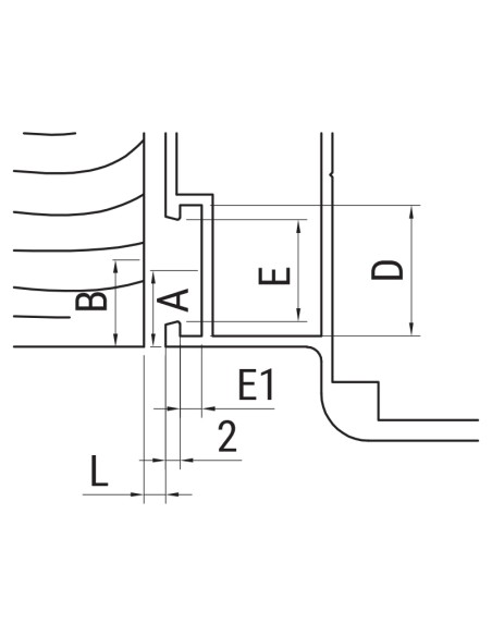 AG-DCB - Charnière pour portes d’intérieur en alu/bois - Châssis avec chambre