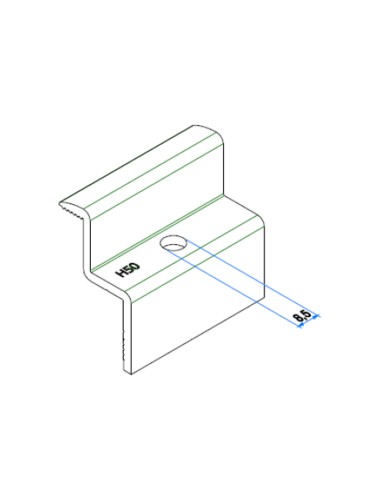HE-MTS-46 - MORSETTO TERMINALE SEMPLICE IN ALLUMINIO H 46