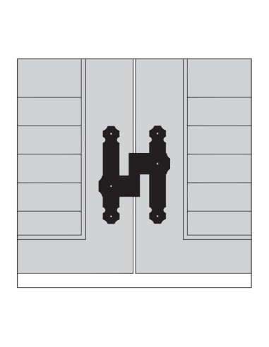 3A45DX - Cerniera terza anta destra  I   90 mm Collo 20 mm