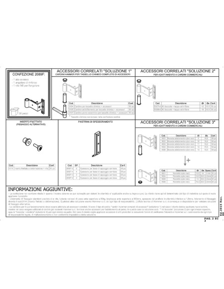2089F - Flap hinge right/left side H2S System - A   9,5 mm (4th hole) - Offset   62 mm