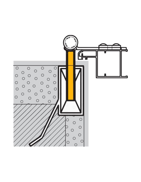 2107 - Cardine M12 con perno in acciaio inox eccentrico
