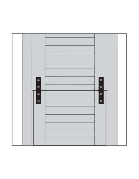 6017 - Hinge for tuscan style opening hatches, stainless steel pin, coplanar