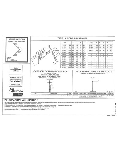 E4.101 - "Multifixing corner cleat ""Extra4"" for external chamber"