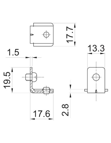 CA1326 - Butée de fixation pour jonction anglaise pour chambre européenne
