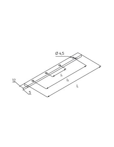 HE-GPR-200 - Aluminium joint l. 200 mm for PV structure profile HE-PR201