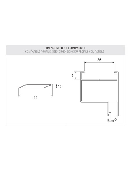 3635 - Louvers for fixed slats shutters - 83 x 10 mm - Slot   36 mm
