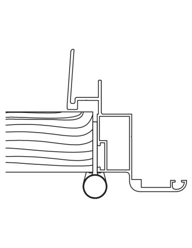 AG100-26 - Hinge for indoor aluminium/wood doors for medium-heavy use - Frame with groove