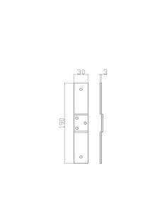 0203 - Penture pour équerre de volet - 190 mm x 30 mm 2