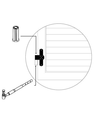 2043 - Bandella a T Serie 20 - I   45 mm Collo   20 mm