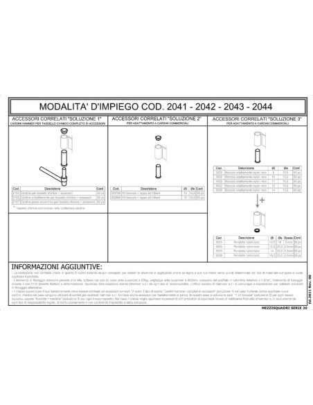 2044 - Bandella a T Serie 20 - I   61,5 mm Collo   23 mm