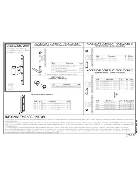 2081 - Flap hinge right/left side H2S System - A   17 mm (4th hole) - Offset   26 mm - Long flaps