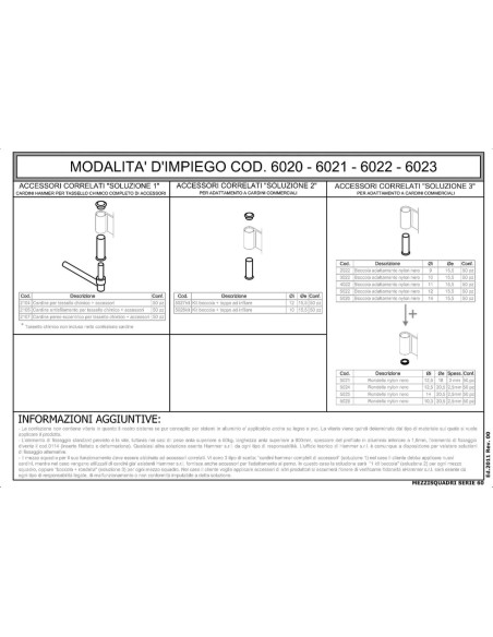 6022 - Bandella mezzo squadro Serie 60 I   35 Collo 40 mm