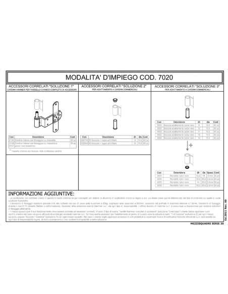 7020DX - Bandella mezzo squadro destro Serie 70 I   48 mm