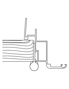 AG100-105 - Charnière pour portes d’intérieur en aluminium/bois, 3+2 trous 2