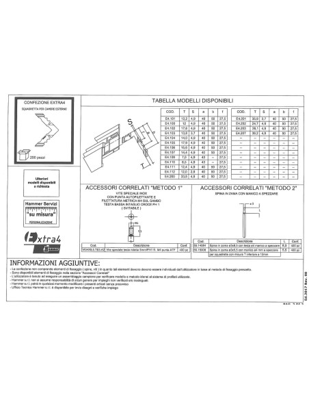 E4.114 - "Multifixing corner cleat ""Extra4"" for external chamber"