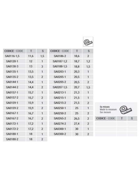 SA0159-2 - Alignment corner cleat - 15,9 mm x 2 mm
