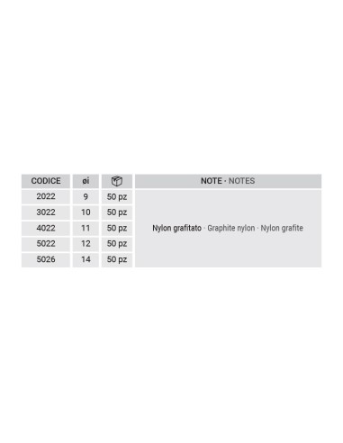 5026 - Boccola di adattamento nylon nero ø interno 14 mm