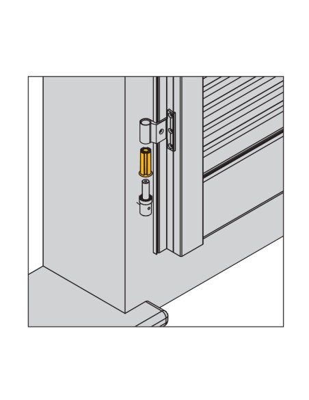 5040 - Douille d'adaptation en nylon noir - sans trou - ø int. 10 mm - H 41,5 mm