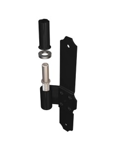 2125DX - Plate mounted right pivot 30 x 03 mm - I 25 mm - Offset 20 mm 2