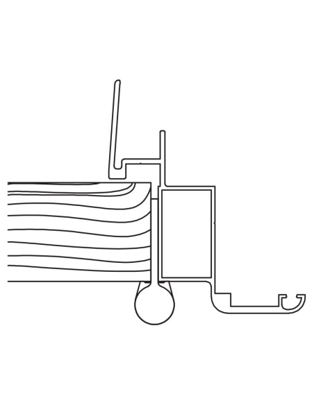 AG-RN - Hinge for indoor aluminium/wood doors - 2 holes