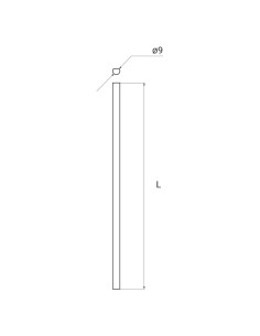 24025 - Asta tonda ø 9 mm nera per spagnoletta lg. 1600 mm 2