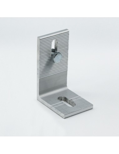 HE-STL-01 - Crochet PV alu, forme en L, avec oillets