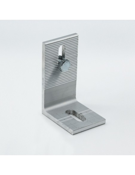 HE-STL-01 - Crochet PV alu, forme en L, avec oillets