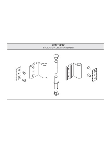 AW3 - Paumelle avec plaque à enfiler et troisième trou