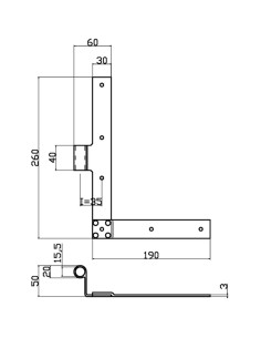 L6022DX - Shutter hinge right side - Series 60 - I   35 mm 2