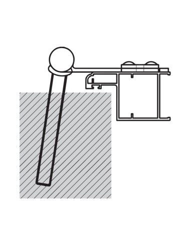 2105 - Gond pour scellement chimique avec axe non amovible (Take-Down kit)