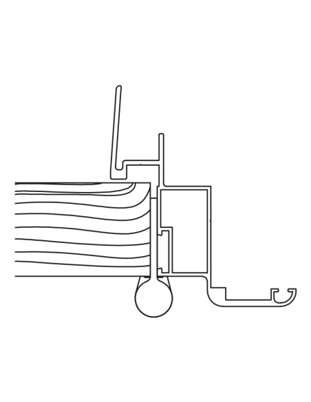 AG-2 - Charnière pour portes d’intérieur en aluminium/bois, 3+2 trous