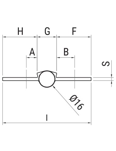 AG-26 - Hinge for indoor aluminium/wood doors - Frame with groove
