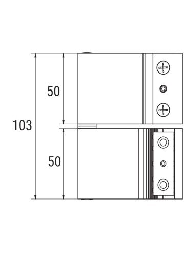 AW06041 - Hinge with threader plate and long offset