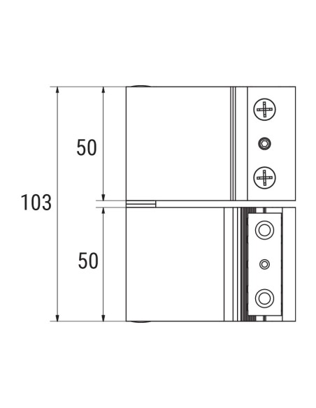AW06041 - Hinge with threader plate and long offset