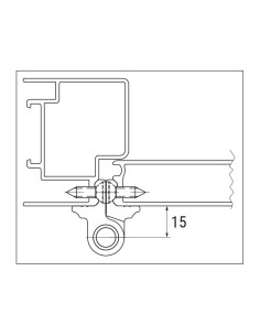 09033CATCEN - Hinge for blind shutters in aluminium - 45 mm 2