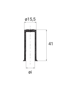 2022 - Douille d'adaptation en nylon noir - ø intérieur 9 mm 2