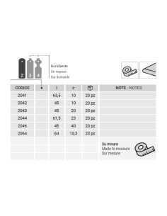 2064 - Bandella a T Serie 20 I   64 mm  Collo   23 mm