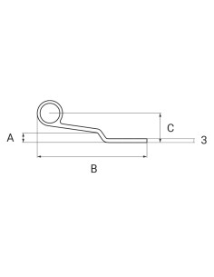 0126 - Straight hinge - adjustable - 70 mm - A   6 mm 2