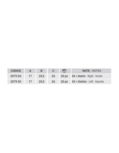 2079DX - Flap hinge right side for 2126 pivot - H2S System
