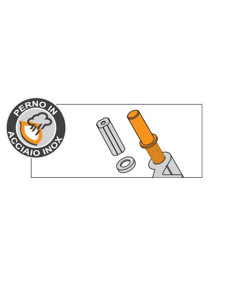 2083DX - Hinge right side for third casement, adjustable - H2S System