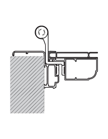 2087 - Hinge right/left side stainless steel pin - H2S System - A   80 mm - C   11,5 mm (Gap)
