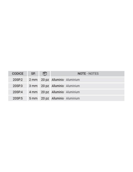 20SP.5 - Shim for H2S hinges - 5 mm