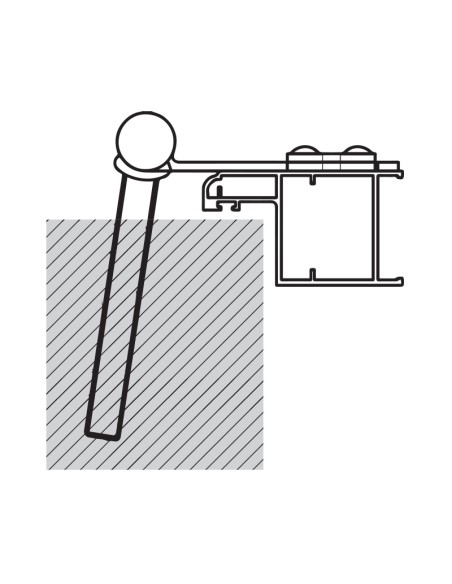 2105 - Gond pour scellement chimique avec axe non amovible (Take-Down kit)
